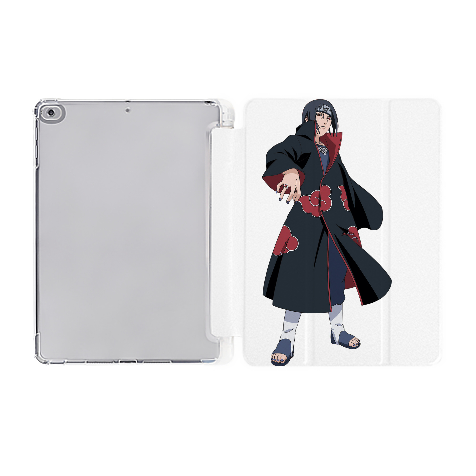 （画像用） NARUTO -ナルト- うちは イタチ Uchiha Itachi IPad ケース ペン収納付き 三つ折りスタンド PUレザー×シリコン 対応機種9.5/10.5/10.9インチ